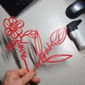 Mô hình 3D trang trí Peace & Love Flowers đầy cảm hứng - Thumbnail 3