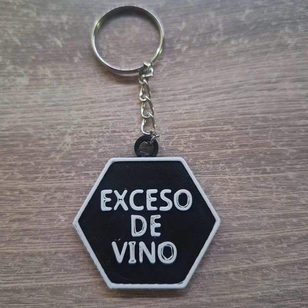 Móc khóa in 3D 'Exceso de Vino' độc đáo dành cho người yêu vang - Image 1