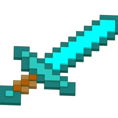 Mô hình kiếm Diamond Minecraft in 3D - Tự in đồ chơi cực chất