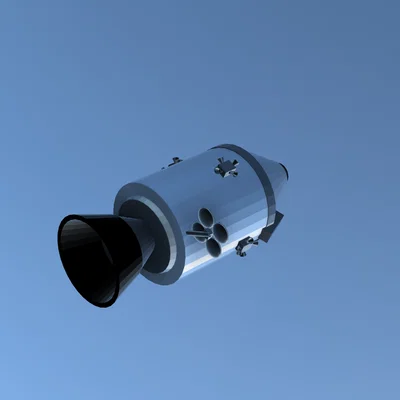 Mô hình 3D tàu vũ trụ NASA Apollo Command Module chi tiết