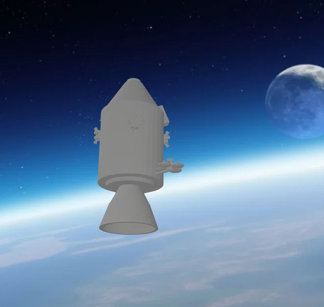 Mô hình 3D tàu vũ trụ NASA Apollo Command Module chi tiết - Image 3