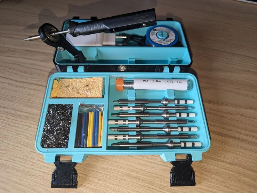 Hộp đựng bộ hàn TS100/TS101/Pinecil SnapLock (in 3D) - Image 2