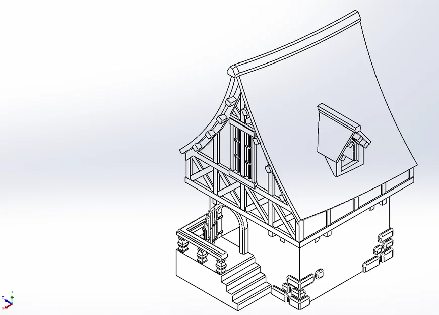 Tower Dice - Medieval House (Tháp thả xúc xắc – Nhà trung cổ) - Image 3