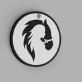 Móc khóa hình cô gái và ngựa in 3D (Girl-horse keychain) - Thumbnail 1