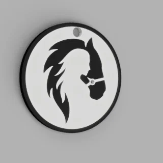Móc khóa hình cô gái và ngựa in 3D (Girl-horse keychain)