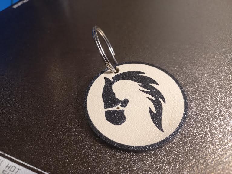 Móc khóa hình cô gái và ngựa in 3D (Girl-horse keychain) - Image 2
