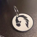 Móc khóa hình cô gái và ngựa in 3D (Girl-horse keychain) - Thumbnail 2