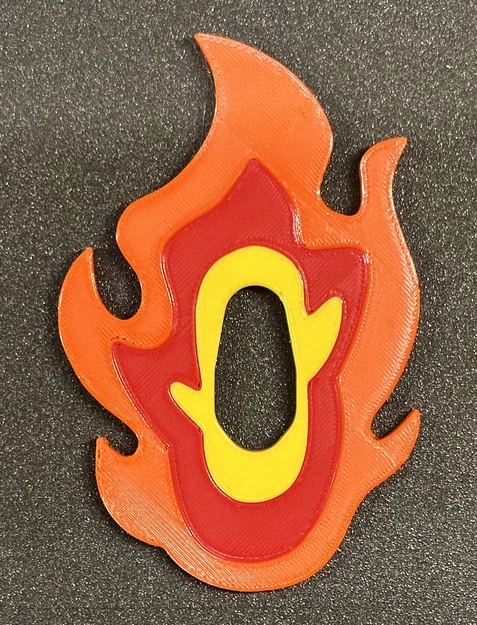 Tsuba Nichirin của Rengoku – đổi filament theo chiều cao & MMU (STL) - Image 1