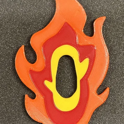 Tsuba Nichirin của Rengoku – đổi filament theo chiều cao & MMU (STL)