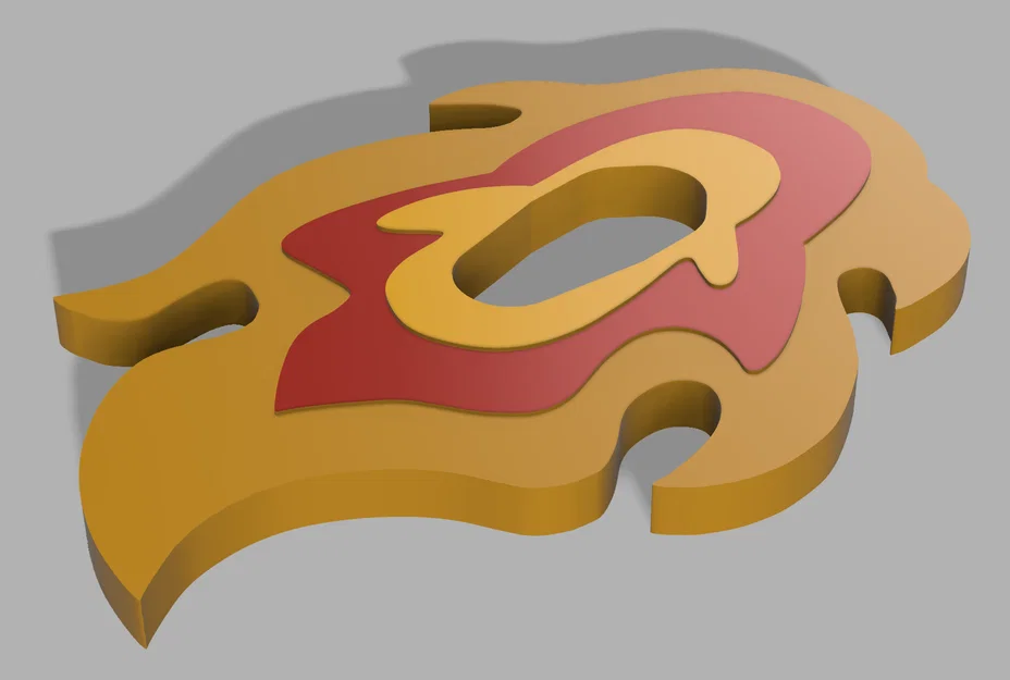 Tsuba Nichirin của Rengoku – đổi filament theo chiều cao & MMU (STL) - Image 3