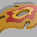 Tsuba Nichirin của Rengoku – đổi filament theo chiều cao & MMU (STL) - Thumbnail 3
