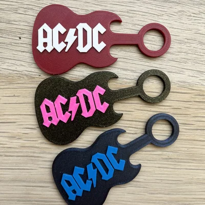 Móc khóa hình cây đàn guitar AC/DC