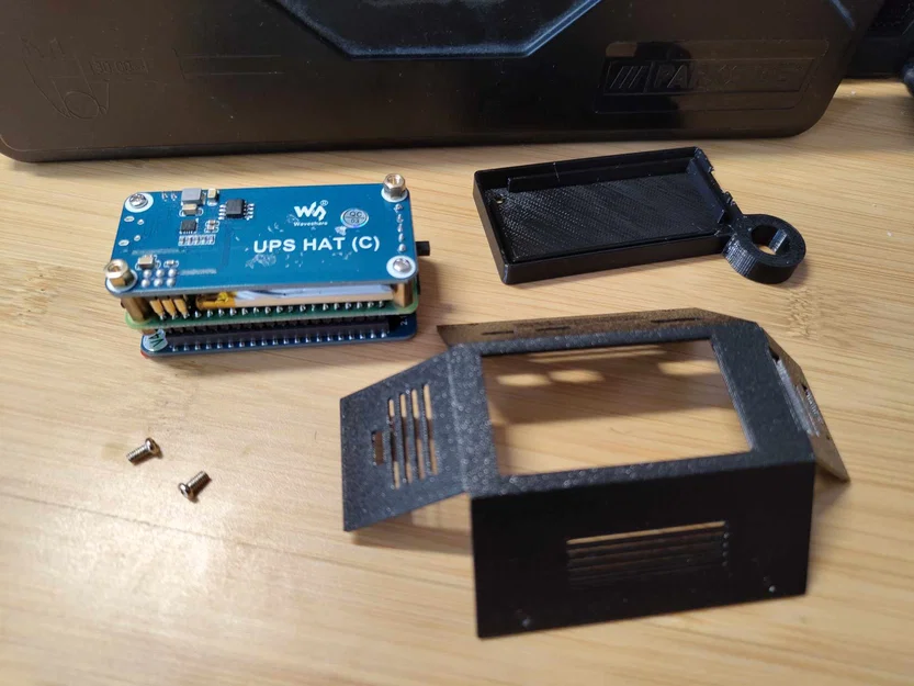 Case gập Pwnagotchi cho Waveshare 4 + RP Z 2W + Waveshare UPS Hat (c) battery - Image 6