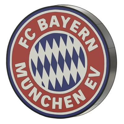 Mô hình Lightbox logo FC Bayern München in 3D treo tường cực chất