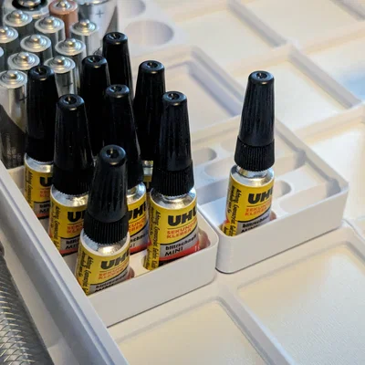 Khay Gridfinity đựng keo Superglue