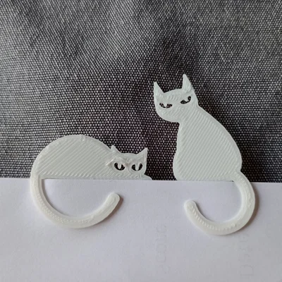 Mẫu kẹp sách hình mèo dễ thương (cho máy in 3D 1 màu)
