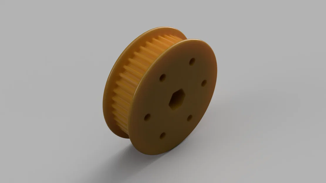 Bánh răng đai HTD 42 răng 15mm trục lục giác cho robot FRC - Image 1