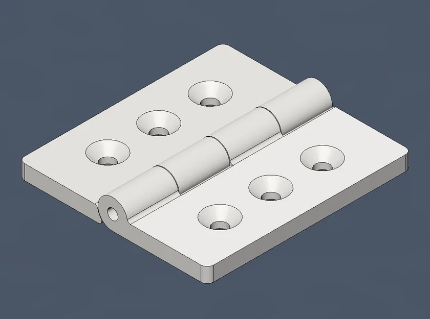 Bản lề chịu lực (Heavy duty hinge) dùng đinh 3mmx65mm in 3D - Image 1