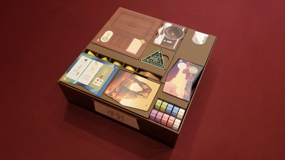 Insert/Organizer Parks: vừa cả 2 expansions, bài bọc sleeves & resource trays zin - Image 1