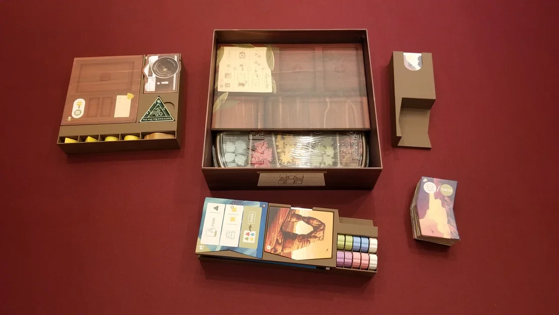 Insert/Organizer Parks: vừa cả 2 expansions, bài bọc sleeves & resource trays zin - Image 2