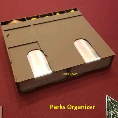 Insert/Organizer Parks: vừa cả 2 expansions, bài bọc sleeves & resource trays zin