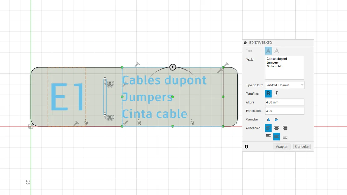 Bảng tên tùy chỉnh cho hộp lưu trữ Gridfinity - Thiết kế cho Fusion360 - Image 2