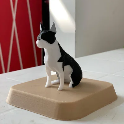 Boston Terrier - Low poly