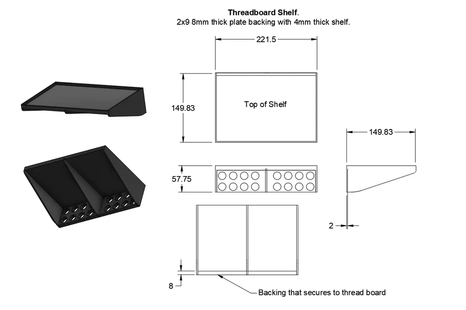 Phụ kiện hệ Thread Board gắn tường (Thread Board Wall Mounting System Accessories) - Image 4
