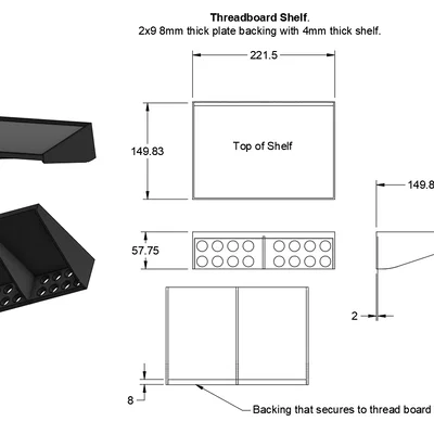 Phụ kiện hệ Thread Board gắn tường (Thread Board Wall Mounting System Accessories)