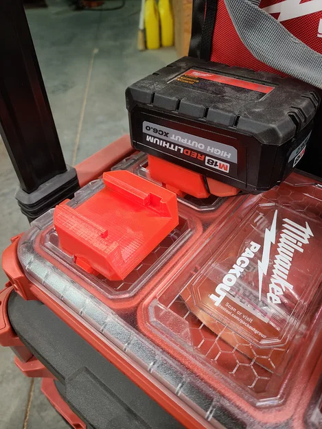Ngàm Gắn Pin Milwaukee Packout M18 (Milwaukee Packout M18 Battery Holder) - Image 1