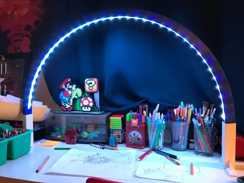 LED light arc remix – Đế gọn hơn, đi dây nguồn LED bên trong - Image 1