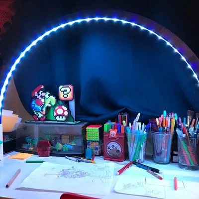 LED light arc remix – Đế gọn hơn, đi dây nguồn LED bên trong