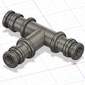 Đầu nối ống nước chữ T dạng nhanh (Gardena style) cho hệ thống tưới cây - Thumbnail 1