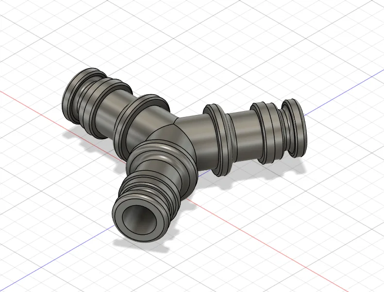 Đầu nối chia nước hình chữ Y cho ống tưới vườn 3D Printing - Image 1