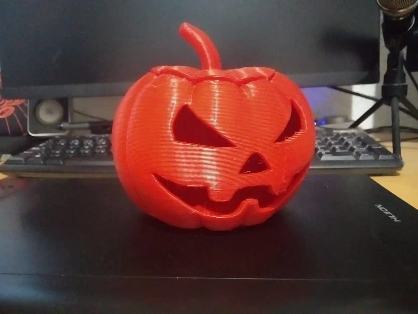 Mô hình quả bí ngô trang trí Halloween in 3D độc đáo - Image 1