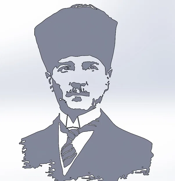 Mô hình chân dung treo tường Atatürk trang trí độc đáo - Image 1