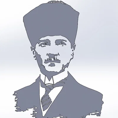 Mô hình chân dung treo tường Atatürk trang trí độc đáo