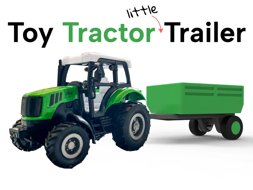Rơ-moóc xe máy kéo đồ chơi (nhỏ) | Toy Tractor Trailer (small) - Image 1