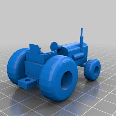 Móc khóa xe máy cày 3D độc đáo - File in 3D cho người yêu nông nghiệp