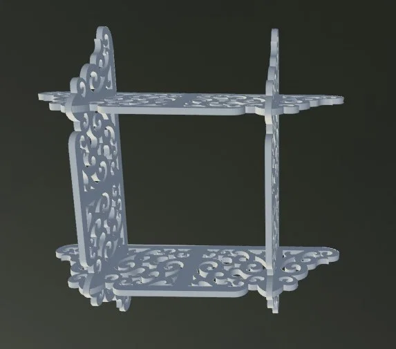 Kệ treo tường họa tiết trang trí cổ điển - File in 3D tinh tế - Image 2