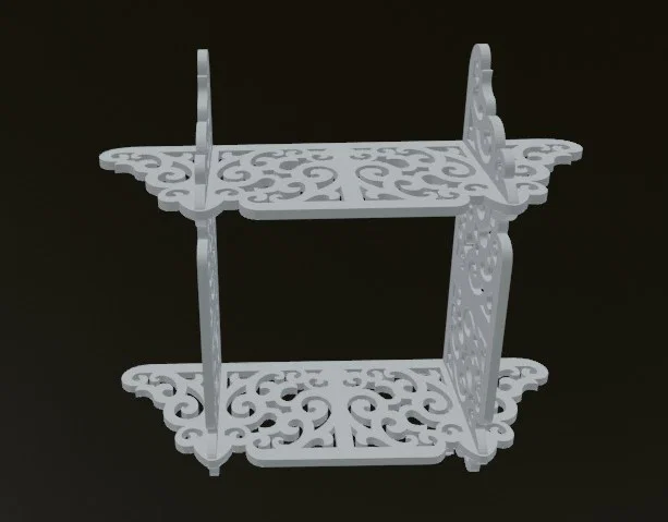 Kệ treo tường họa tiết trang trí cổ điển - File in 3D tinh tế - Image 3