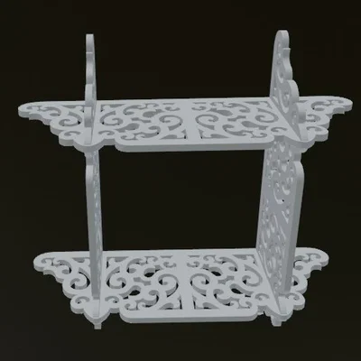 Kệ treo tường họa tiết trang trí cổ điển - File in 3D tinh tế