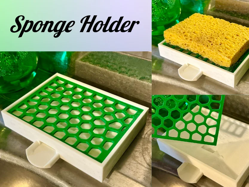 Giá để miếng bọt biển nhà bếp Voronoi – 2 phiên bản - Image 1