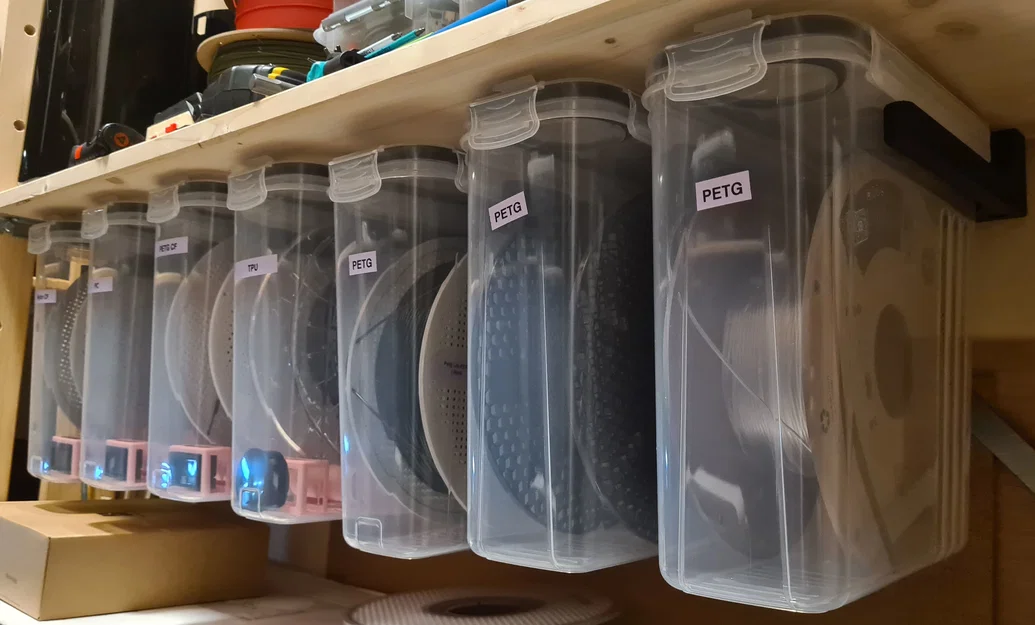 Ngàm treo hũ Amazon Cereal/Filament/Drybox 4L dưới kệ - Image 1