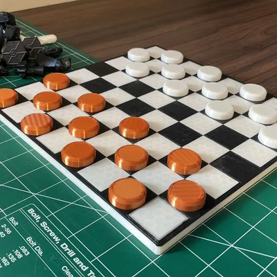 Bàn cờ Checkers & Chess (2 màu, đổi filament 1 lần)