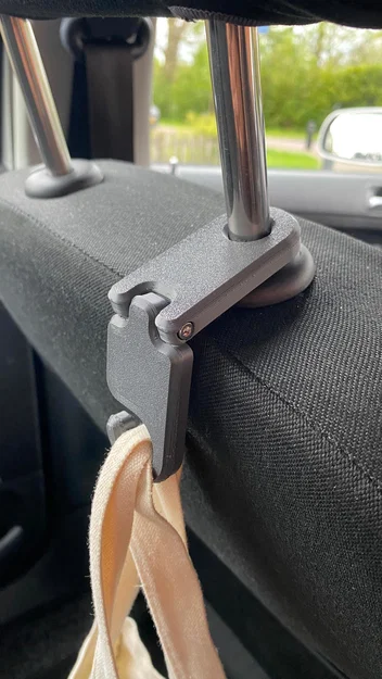 Móc Treo Tựa Đầu Ghế Xe Có Bản Lề (Hinged Car Seat Headrest Hook/Hanger) - Image 1