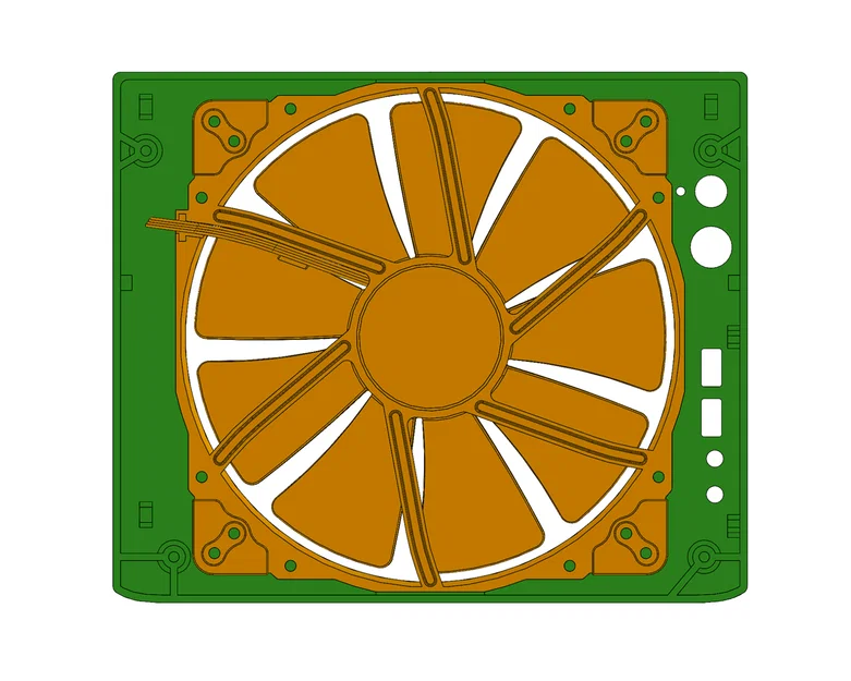 Mặt trước gắn quạt 200mm cho Fractal Node 304 - Image 3