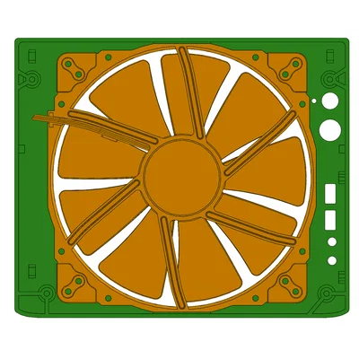 Mặt trước gắn quạt 200mm cho Fractal Node 304