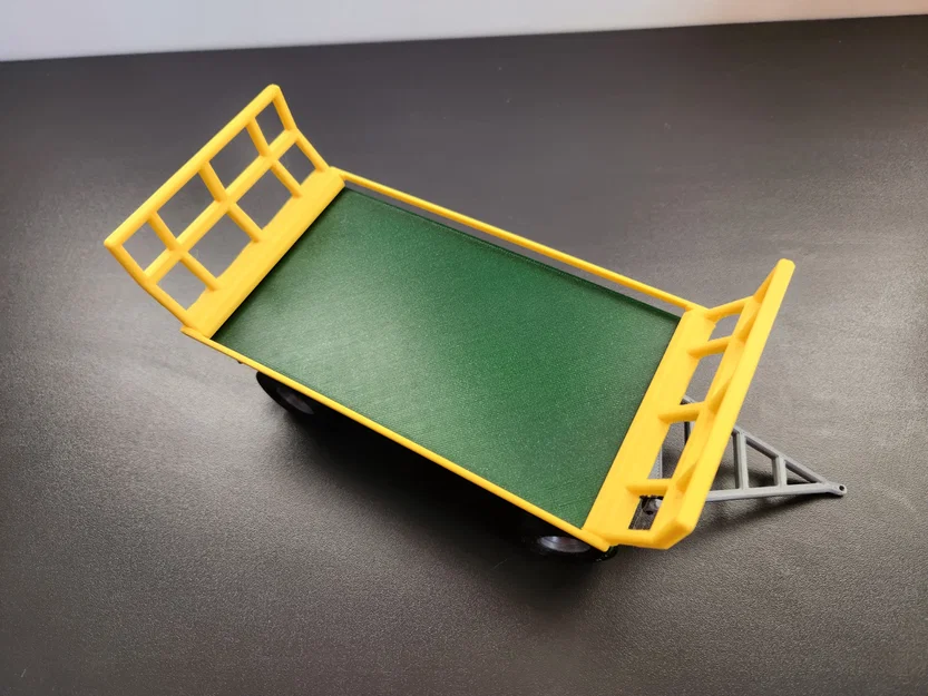 Mô hình xe moóc 9 tấn chở kiện rơm tròn (vlek 9t) - Image 4