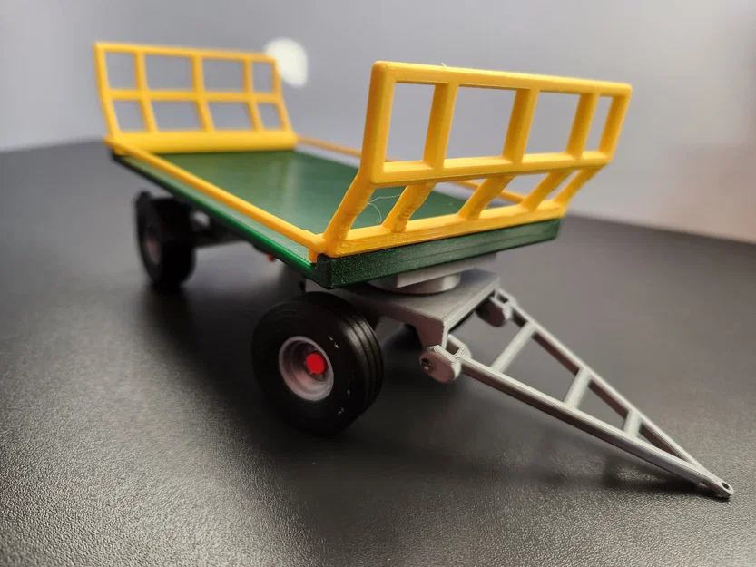 Mô hình xe moóc 9 tấn chở kiện rơm tròn (vlek 9t) - Image 5